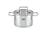 ELO Fleischtopf Topas , Silber , Metall , 1,7 L , rund , backofengeeignet , Kochen, Töpfe, Fleischtöpfe