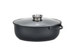 ELO Bräter, schwarz, Metall, 7 L, 29x16.5x41.5 cm, backofengeeignet, antihaftbeschichtet, Kochen, Töpfe, Bräter