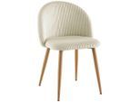 Livetastic Stuhl Cord, Beige, Holz, Metall, Textil, Pappel, Sperrholz, Rundrohr, 51x78x52 cm, Esszimmer, Stühle, Esszimmerstühle, Vierfußstühle
