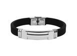 Armband ADELIA´S "Unisex Armband aus Kautschuk 21 cm", schwarz, Armbänder, Damen, 21cm, Kautschuk, Armband, Perfekt zum Verschenken an besondere Menschen
