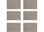 Platzset ZELLER PRESENT, grau (taupe), B:30cm L:45cm, Platzsets, Platzset, Kunstleder, metallic, 30x45 cm