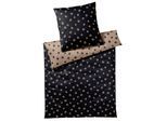 Bettwäsche ELEGANTE "Paws", schwarz, beige, B/L: 135cm x 200cm, 1 Stk., 1 Stk., Mako-Satin, B/L: 80cm x 80cm, 2 Stk., Mako-Satin, Obermaterial: 100% Baumwolle, Bettwäsche, Bettwäsche, angenehmes Hautgefühl