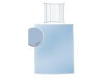 Bettwäsche PRIMERA "Baumwolle Sommer-Set", blau, B/L: 150cm x 220cm, 1 Stk., 1 Stk., Renforcé, B/L: 80cm x 80cm, 2 Stk., Renforcé, Obermaterial: 100% Baumwolle, Bettwäsche, Bettwäsche, mit sanften Farbtönen