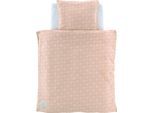 Babybettwäsche TRÄUMELAND "Jersey Kuschelhase", beige, B/L: 80cm x 80cm, 1 Stk., 1 Stk., Jersey, B/L: 40cm x 35cm, 2 Stk., Jersey, Obermaterial: 100% Baumwolle, Bettwäsche, mit Allover-Print