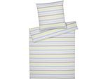 Bettwäsche ELEGANTE "Bliss", gelb (sonne), B/L: 155cm x 220cm, 1 Stk., 1 Stk., Halbleinen, B/L: 80cm x 80cm, 2 Stk., Halbleinen, Obermaterial: 50% Baumwolle, 50% Leinen, Bettwäsche, Bettwäsche, angenehmes Hautgefühl