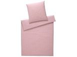 Bettwäsche ELEGANTE "Sandvig", rosa (hibiskus), B/L: 135cm x 200cm, 1 Stk., 1 Stk., Seersucker, B/L: 80cm x 80cm, 2 Stk., Seersucker, Obermaterial: 100% Baumwolle, Bettwäsche, Bettwäsche, angenehmes Hautgefühl