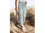 Schlupfjeans CASUAL LOOKS, Damen, Gr. 24, Kurzgrößen, kalkmint, 97% Baumwolle, 3% Elasthan, unifarben, lang, Jeans Schlupfjeans