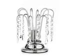 Kristall-Tischleuchte Pioggia Chromfarben max. 6 Watt