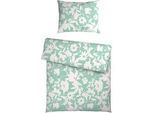Bettwäsche Floral Mintgrün ca. 140x200cm