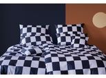 Bettwäsche ELEGANTE "Plenty", schwarz-weiß (lila), B/L: 135cm x 200cm, 1 Stk., 1 Stk., Mako-Satin, B/L: 80cm x 80cm, 2 Stk., Mako-Satin, Obermaterial: 100% Baumwolle, Bettwäsche, Bettwäsche, angenehmes Hautgefühl