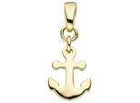 Ankeranhänger JOBO "Anhänger Goldanhänger Anker 11 mm", gelbgold 375, Schmuckanhänger, Damen, Gelbgold 375, 375 Gold