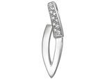 Kettenanhänger JOBO "Anhänger Silberanhänger 23 mm", silber 925, weiß, Schmuckanhänger, Damen, Silber 925 (Sterlingsilber), Kettenanhänger, 925 Silber rhodiniert mit 10 Zirkonia