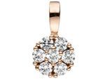 Kettenanhänger JOBO "Kleiner Anhänger Roségoldanhänger 6 mm", roségold 333, weiß, Schmuckanhänger, Damen, Roségold 333, Kettenanhänger, 333 Roségold mit 7 Zirkonia