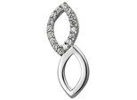 Kettenanhänger JOBO "Anhänger Silberanhänger 18 mm", silber (silber 925, weiß), Schmuckanhänger, Damen, Silber 925 (Sterlingsilber), Kettenanhänger, 925 Silber rhodiniert mit 16 Zirkonia