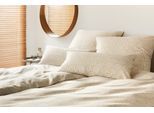 Bettwäsche ELEGANTE "Maison Arcs", gold, B/L: 155cm x 220cm, 1 Stk., 1 Stk., Mako-Satin, B/L: 80cm x 80cm, 2 Stk., Mako-Satin, Obermaterial: 100% Baumwolle, Bettwäsche, Bettwäsche, angenehmes Hautgefühl