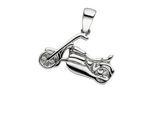 Kettenanhänger JOBO "Anhänger Motorrad 13 mm", silber (silber 925), Schmuckanhänger, Damen, Silber 925 (Sterlingsilber), Kettenanhänger, 925 Silber rhodiniert