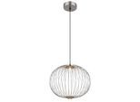 GLOBO LIGHTING LED Pendelleuchte "GALWAY", nickel matt, 1 Stk., Leuchten, Hängelampe/Hängeleuchte/Wohnzimmer/Esszimmer/Esstisch/rund, LED Pendelleuchte