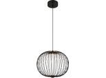 GLOBO LIGHTING Hängeleuchte "GALWAY", schwarz matt, Ø 50cm H: 150cm, 1 Stk., Leuchten, Hängelampe Metallstäbe 3 Stufen DM 50cm Esszimmer, Hängeleuchte