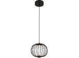 GLOBO LIGHTING Hängeleuchte "GALWAY", schwarz matt, Ø 30cm H: 150cm, 1 Stk., Leuchten, Hängelampe Metallstäbe 3 Stufen DM 30cm Esszimmer, Hängeleuchte