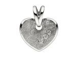 Kettenanhänger JOBO "Anhänger Herz Weißgoldanhänger 10 mm", weißgold 585, Schmuckanhänger, Damen, SI = kleine Einschlüsse, Diamanten Weißgold 585, Diamanten, Weißgold 585, Kettenanhänger, 585 Weißgold eismatt mit 3 Diamanten