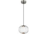 GLOBO LIGHTING Hängeleuchte "GALWAY", nickel matt, Ø 30cm H: 150cm, 1 Stk., Leuchten, Hängelampe Metallstäbe 3 Stufen DM 30cm Esszimmer, Hängeleuchte