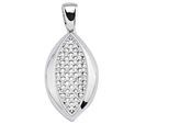 Kettenanhänger JOBO "Anhänger Silberanhänger 26 mm", silber 925, weiß, Schmuckanhänger, Damen, Silber 925 (Sterlingsilber), Kettenanhänger, 925 Silber rhodiniert mit 39 Zirkonia