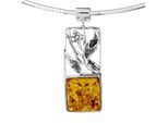 Kette mit Anhänger OSTSEE-SCHMUCK "- Vilma - Silber 925/000 - Bernstein" Gr. 42, silber (silber 925, silberfarben, weiß), Schmuck_Sets, Damen, 42, Silber 925 (Sterlingsilber)