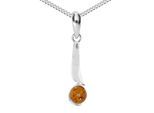 Kette mit Anhänger OSTSEE-SCHMUCK "- Jora - Silber 925/000 - Bernstein" Gr. 45, silber (silber 925, silberfarben, weiß), Schmuck_Sets, Damen, 45, Silber 925 (Sterlingsilber)