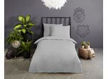 Babybettwäsche GOOD MORNING "Hip Uni", grau, B/L: 100cm x 135cm, 1 Stk., 1 Stk., Renforcé, B/L: 60cm x 40cm, 2 Stk., Renforcé, Obermaterial: 100% Baumwolle, Bettwäsche, Baumwolle, Renforcé, 100x135, Baby, Unifarben Meerblau, Reißverschluss