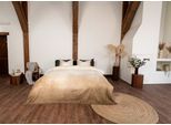 Bettwäsche KAYORI "Rifu", beige (natur), B/L: 155cm x 220cm, 1 Stk., 1 Stk., Mako-Satin, B/L: 80cm x 80cm, 2 Stk., Mako-Satin, Obermaterial: 100% Baumwolle, Bettwäsche, Bettwäsche, Hergestellt aus GOTS-zertifizierter Bio-Baumwolle