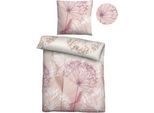 Bettwäsche BIBERNA "Maria", rosa (rose), B/L: 135cm x 200cm, 1 Stk., 1 Stk., Mako-Satin, B/L: 80cm x 80cm, 2 Stk., Mako-Satin, Obermaterial: 100% Baumwolle, Bettwäsche, Bettwäsche, feiner Glanz + weicher Griff, pflegeleicht, ganzjährig einsetzbar, RV