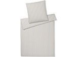 Bettwäsche ELEGANTE "Lido", grau (clay), B/L: 155cm x 220cm, 1 Stk., 1 Stk., Perkal, B/L: 80cm x 80cm, 2 Stk., Perkal, Obermaterial: 100% Baumwolle, Bettwäsche, Bettwäsche, angenehmes Hautgefühl