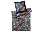Bettwäsche ELEGANTE "Rise", blau (dunkelblau), B/L: 135cm x 200cm, 1 Stk., 1 Stk., Mako-Satin, B/L: 80cm x 80cm, 2 Stk., Mako-Satin, Obermaterial: 100% Baumwolle, Bettwäsche, Bettwäsche, angenehmes Hautgefühl
