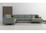 Wohnlandschaft OTTO HOME "OLAND U-Form, XXL, B: 342 cm, Skandi-Design", grau (dunkelgrau), B:342cm H:85cm T:260cm, 100% Polyester, Sofas, Wohnlandschaft, Skandi-Design in Struktur, Flachgewebe, Luxus-Microfaser, Boucle