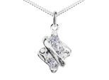 Kette mit Anhänger OSTSEE-SCHMUCK "- Paola - Silber 925/000 - Zirkonia" Gr. 45, silber (silber 925, silberfarben, weiß), Schmuck_Sets, Damen, 45, Silber 925 (Sterlingsilber)