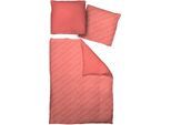 Bettwäsche ADAM "Argentinian Criolla light", rot, B/L: 155cm x 200cm, 1 Stk., 1 Stk., Renforcé, B/L: 80cm x 80cm, 2 Stk., Renforcé, Obermaterial: 100% Baumwolle, Bettwäsche, Bettwäsche, aus 100 % Bio-Baumwolle, 2 teilig - Bettwäsche Set