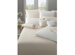 Bettwäsche ELEGANTE "Milano", beige (natur), B/L: 155cm x 220cm, 1 Stk., 1 Stk., Mako-Satin, B/L: 80cm x 80cm, 2 Stk., Mako-Satin, Obermaterial: 100% Baumwolle, Bettwäsche, Bettwäsche, mit feinen Streifen