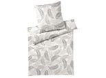 Bettwäsche ELEGANTE "Palm", beige (natur), B/L: 155cm x 220cm, 1 Stk., 1 Stk., Satin, B/L: 80cm x 80cm, 2 Stk., Satin, Obermaterial: 50% Baumwolle, 50% Viskose, Bettwäsche, Bettwäsche, angenehmes Hautgefühl