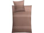 Bettwäsche KLEINE WOLKE "Cosy", orange (brasil), B/L: 155cm x 220cm, 1 Stk., 1 Stk., Mako-Satin, B/L: 80cm x 80cm, 2 Stk., Mako-Satin, Obermaterial: 100% Baumwolle, Bettwäsche, Bettwäsche, mit Fischgrätmuster