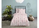 Kinderbettwäsche GOOD MORNING "Boho", rosa, B/L: 100cm x 135cm, 1 Stk., 1 Stk., Renforcé, B/L: 60cm x 40cm, 2 Stk., Renforcé, Obermaterial: 100% Baumwolle, Bettwäsche, 100% Baumwolle, 135x200, Reißverschluss, Wende, Kind, Mädchen, pastell