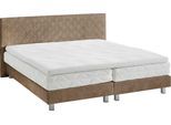 Boxbett, braun (beige), B:195cm L:210cm, WESTFALIA SCHLAFKOMFORT, Komplettbetten