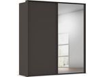 Kleiderschrank RAUCH "Schwebetürenschrank Schrank Garderobe Ankleide Schlafzimmer TARO", graphit, griffleisten graphit, B:209cm H:226cm T:70cm, Holzwerkstoff, Schränke, Kleiderschrank, 4 Breiten, optional Passepartout mit/ohne Beleuchtung MADE IN GERMANY