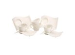 Becher VILLEROY & BOCH "Cappuccino-Set NewWave 250 ml 4er Set weiß", weiß, B:29cm H:21,5cm, Porzellan, Trinkgefäße, Becher, Spülmaschinengeeignet, Mikrowellenfest