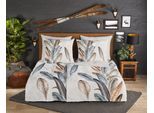 Wendebettwäsche GOOD MORNING "Eina", beige (sand), B/L: 155cm x 220cm, 1 Stk., 1 Stk., Biber, B/L: 80cm x 80cm, 2 Stk., Biber, Obermaterial: 100% Baumwolle, Bettwäsche, Wendebettwäsche, Biber, 135x200, Warm, Weich, Wendeoptik, Reißverschluss, Federn, Sand