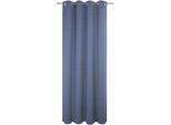 Vorhang WIRTH "Trondheim B", blau (royalblau), B:132cm H:395cm, Chenille, Polyacryl, Gardinen