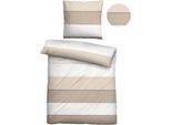 Bettwäsche BIBERNA "Antonia", grau (kitt), B/L: 155cm x 200cm, 1 Stk., 1 Stk., Mako-Satin, B/L: 80cm x 80cm, 2 Stk., Mako-Satin, Obermaterial: 100% Baumwolle, Bettwäsche, Bettwäsche, feiner Glanz + weicher Griff, pflegeleicht, ganzjährig einsetzbar, RV