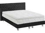 Boxbett, schwarz (anthrazit), B:155cm L:210cm, WESTFALIA SCHLAFKOMFORT, Komplettbetten