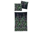 Bettwäsche IRISETTE "Eos 8348", schwarz, B/L: 155cm x 220cm, 1 Stk., 1 Stk., Mako-Satin, B/L: 80cm x 80cm, 2 Stk., Mako-Satin, Obermaterial: 100% Baumwolle, Bettwäsche, Bettwäsche, edel und hochwertig