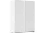Kleiderschrank RAUCH "Schwebetürenschrank Schrank Garderobe Ankleide Schlafzimmer TARO", alpinweiß, griffleisten alpinweiß, B:162cm H:223cm T:69cm, Holzwerkstoff, Schränke, Kleiderschrank, 4 Breiten, optional Passepartout mit/ohne Beleuchtung MADE IN GERMANY