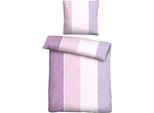 Bettwäsche "0260992", lila (flieder), B/L: 135cm x 200cm, 1 Stk., 1 Stk., Seersucker, B/L: 80cm x 80cm, 2 Stk., Seersucker, Obermaterial: 100% Polyester, CASTELL - MARKENBETTWÄSCHE, Bettwäsche, Bettwäsche, absolut bügelfrei, pflegeleicht, Reißverschluss, ganzjährig nutzbar